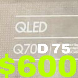 Samsung 75 QLED LED LCD 120Hz 4k Tv