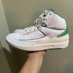 Air Jordan 2 Retro Lucky Green  Authentic,Size 10