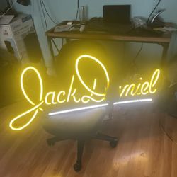 Jack Daniel’s Sign Light Up Bar Men Cave Design 