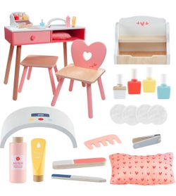 Pretend Nail Salon Wooden Play Set