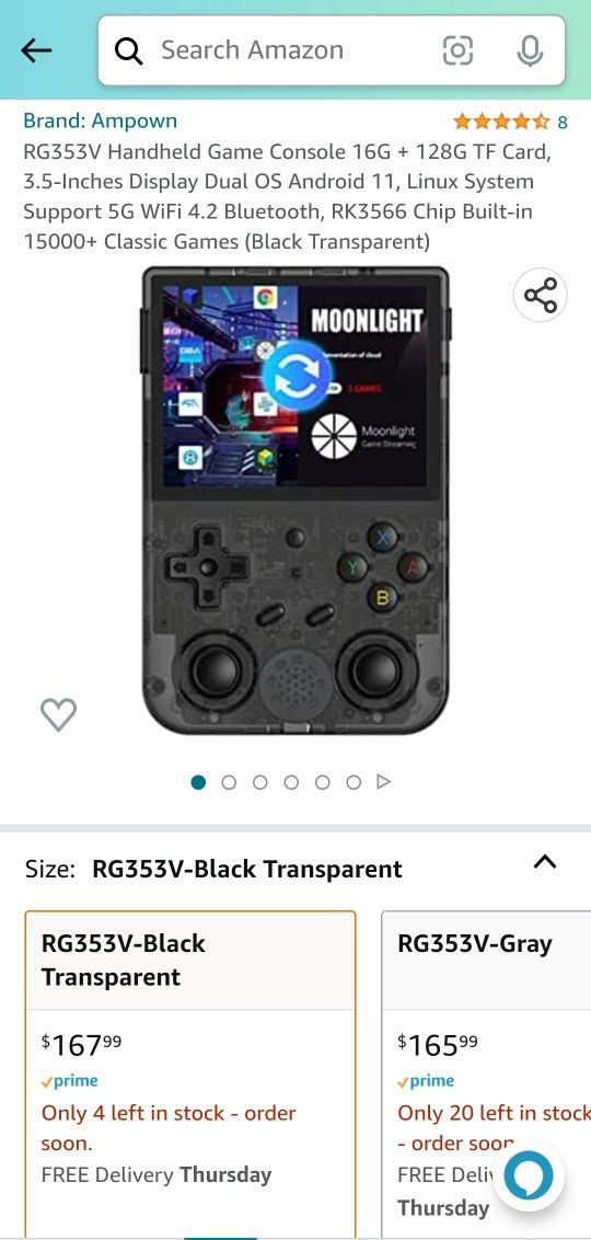 RG353V Handheld Game Console