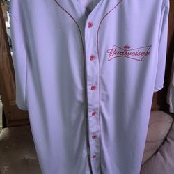 Men's Anheuser Bush Budweiser Baseball Jersey