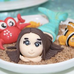Fondant Mermaid Cake Topper