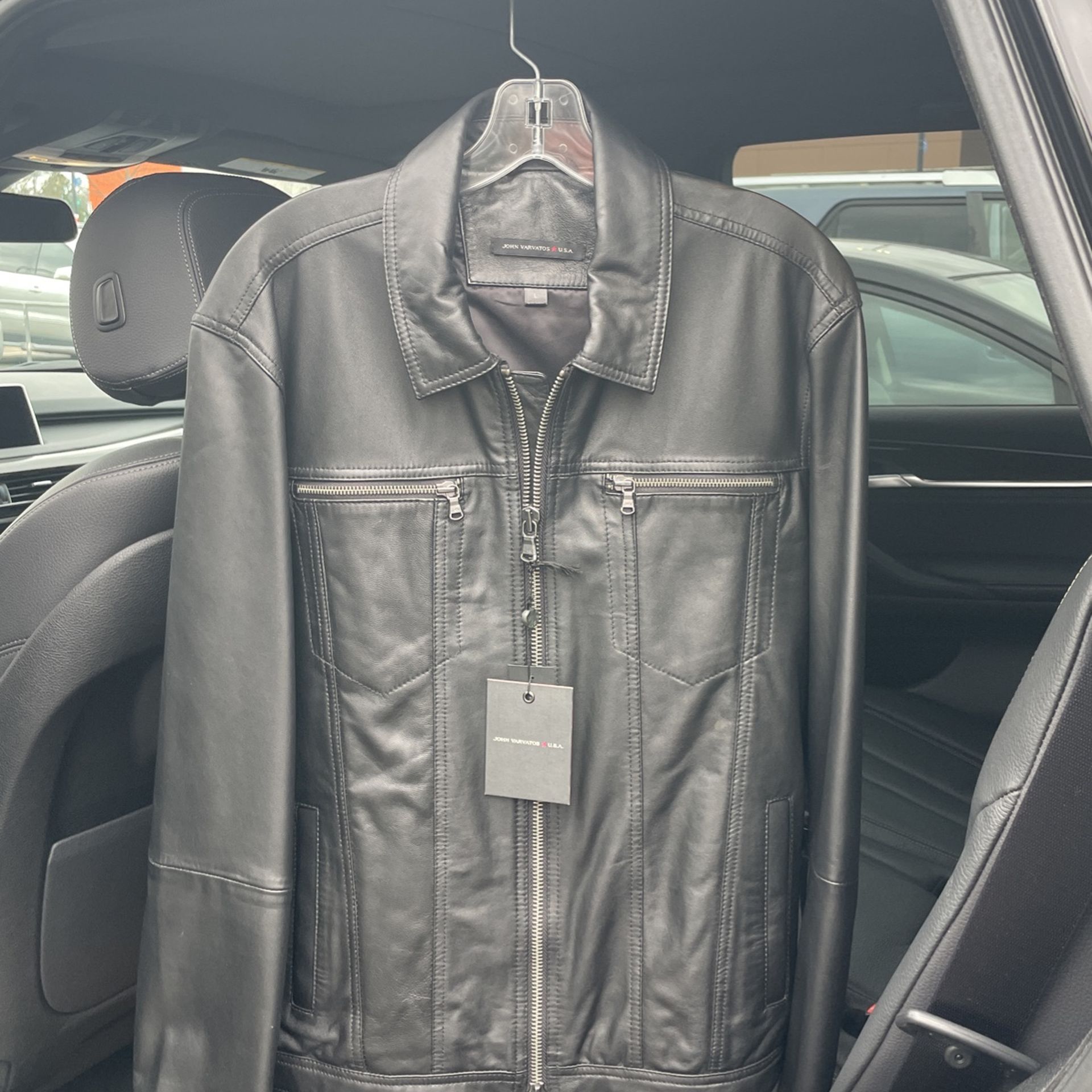 Black John Varvatos Leather Jacket 