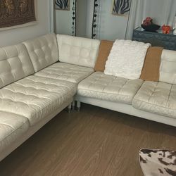 Leather sectional sofa