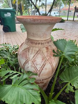Large Terracotta Decorative Vase