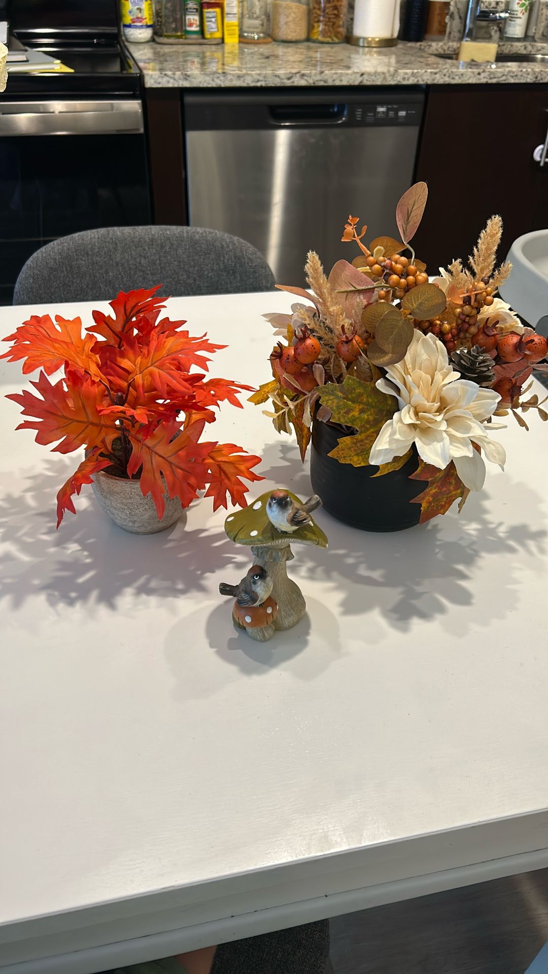 Faux Fall Flowers & Decor