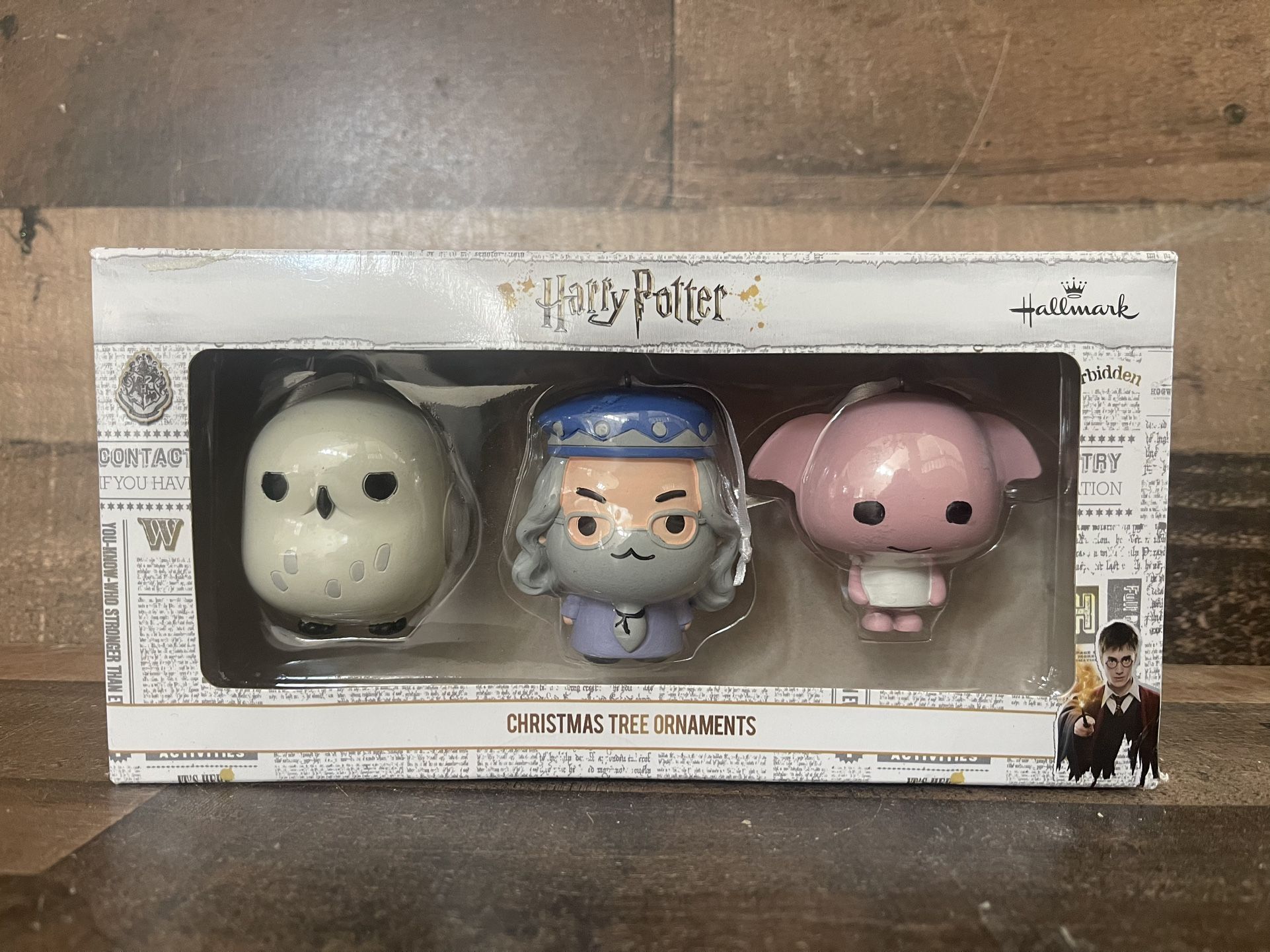 Harry Potter Hallmark Hedwig 3 Pack Christmas Tree Ornaments Collectible