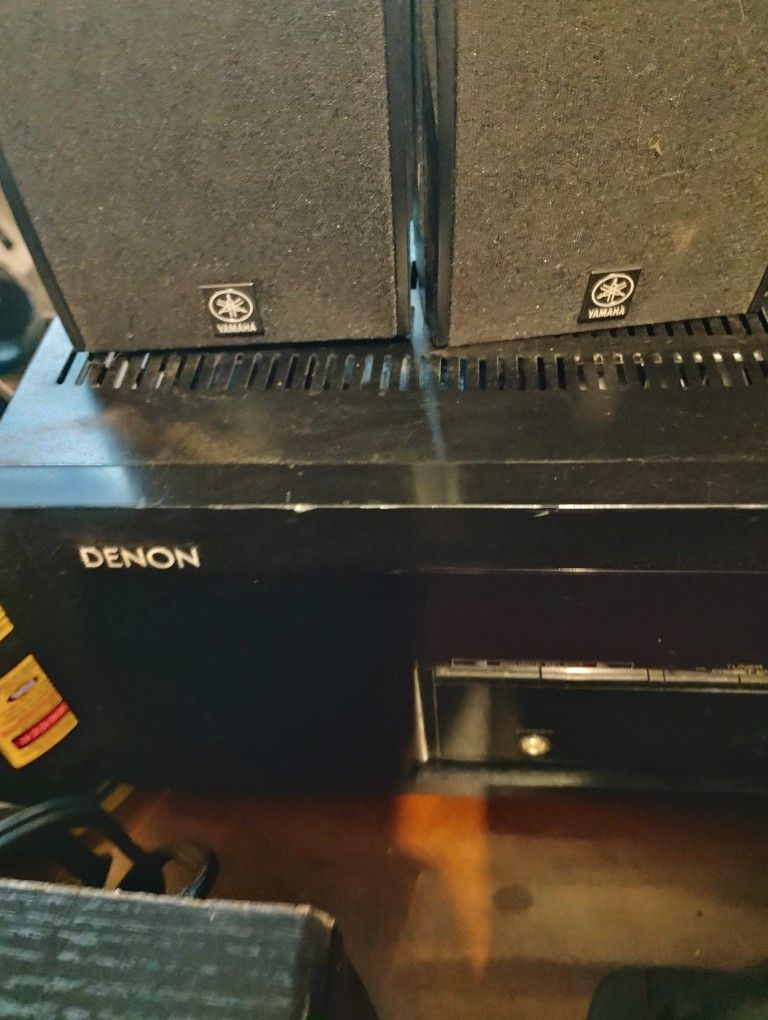 Yamaha Surround Sound Speaker Set And Denon Reciever