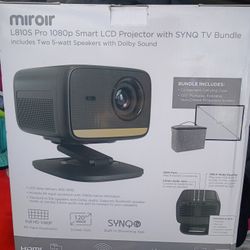 Projector With Case And Screen For Portable Viewing 