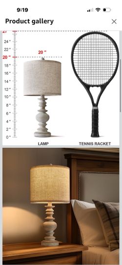 BOBOMOMO Tradition 20" Rustic Table Lamp Set of 2 for Living Room Bedroom Bedside Desk Lamps Bedroom Nightstand Vintage Lamps Linen（Suitable for Decor