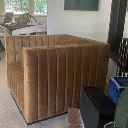 2 Kwok 34 Wide Velvet Armchairs 