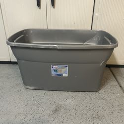 Gray large Sterilite tote bin Storage Container