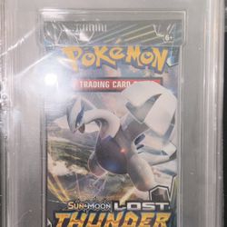 Pokémon Lost Thunder 2018 Lugia Artwork PSA 9 Graded Booster Pack