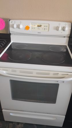 Glass top electric stoves white color