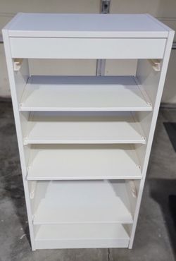 IKEA White 6-Shelf Storage Bookcase Unit