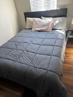 Full size bed semi new  with mattress