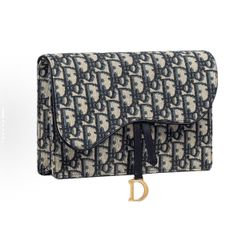 DIOR Saddle Classic Old Flower Full Print Detachable Metal Chain Oblique Embroidery Fabric Saddle Bag(173)28