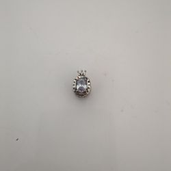 Crown With White Stone Pandora Charm 