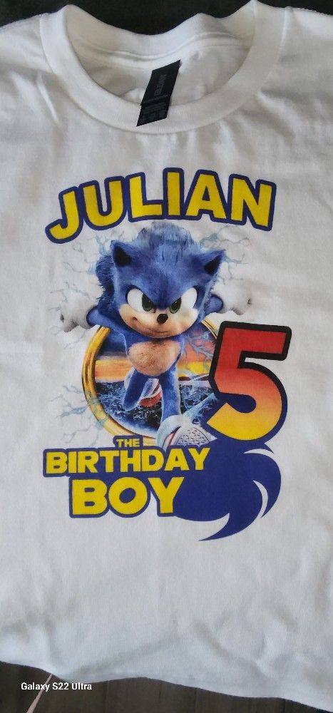Kids B-Day Shirt (Julian- Turning 5)Size 5T