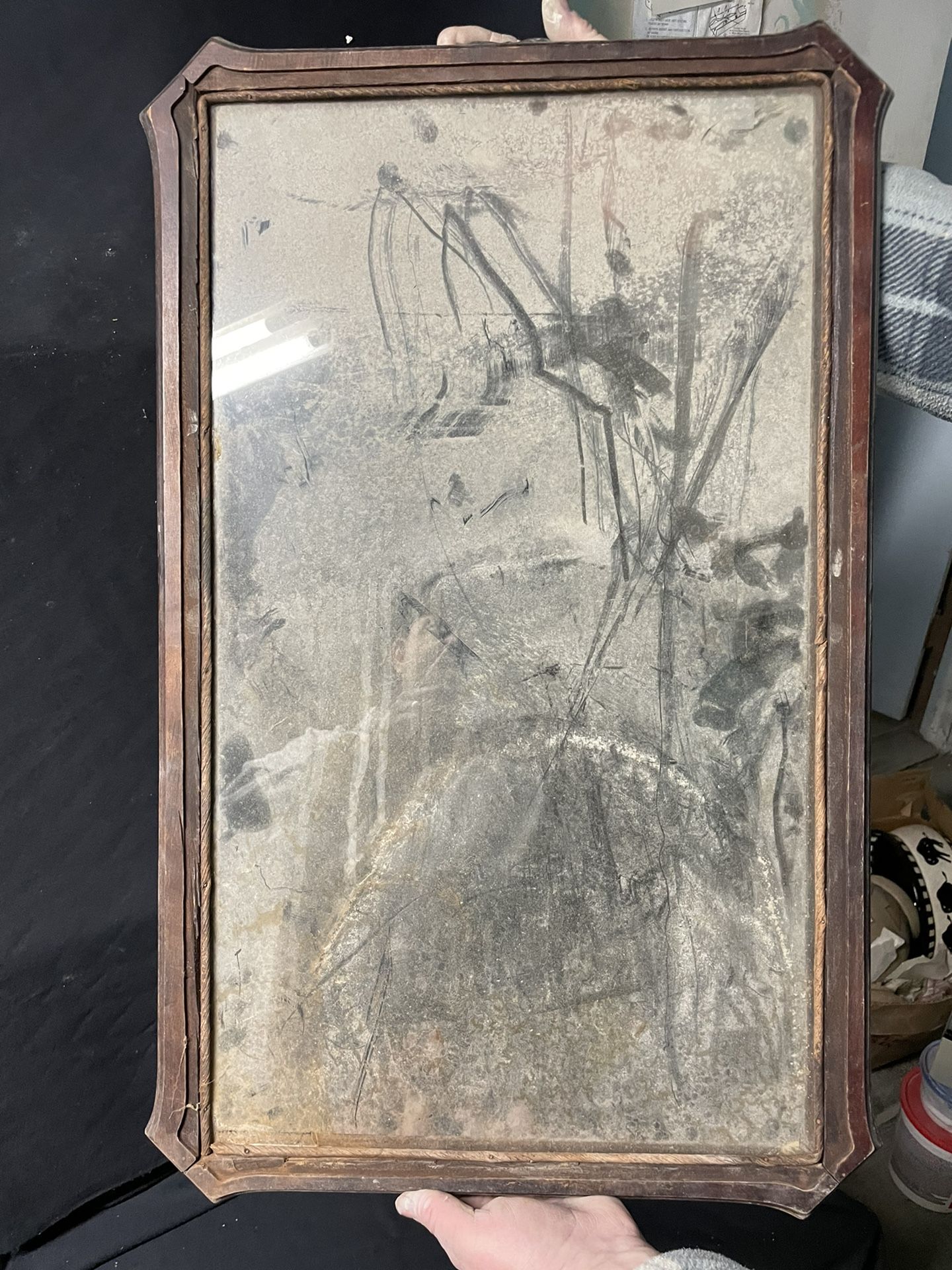 Antique Glass cocktail tray