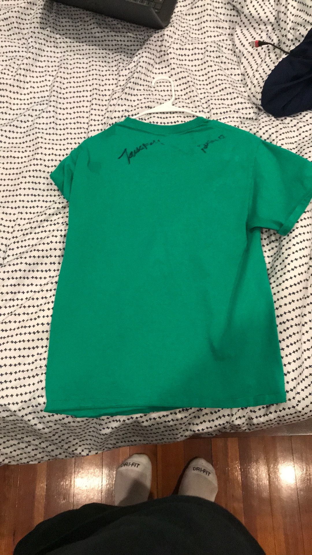 Green Celtics Signed Taco Fall Shirt