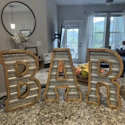 BAR decorative Letters 
