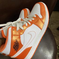 Orange And White Air Jordans