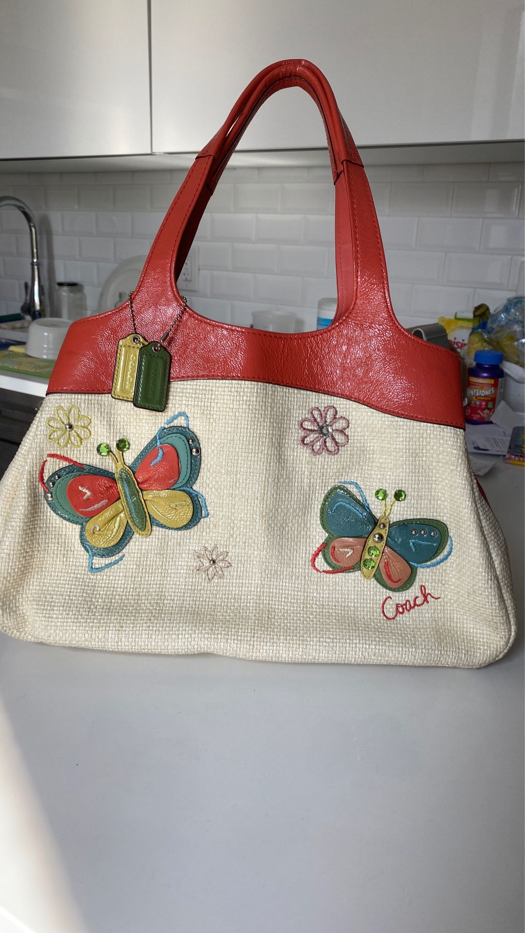 Coach used floral purse