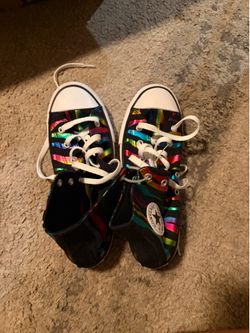 Rainbow Printed Converse