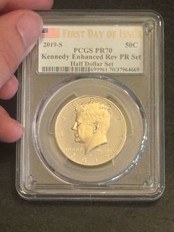 2019-S Kennedy Reverse Proof PCGS PR70 First Day of Issue