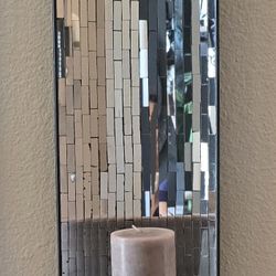 Pair of wall Candle Holders with Mosaic Mirror