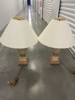 Pair of Urn Table Lamps with Shades