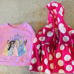 2 Pack: 3T Girl's Pink Sweatshirt & Sweater