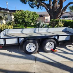 Trailer For Sale Double Axle Breaks  16x8 Feet  Size. Or Tradefor A  Motorcycle. 