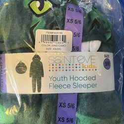 Dino Fleece Sleeper Sz 7/8