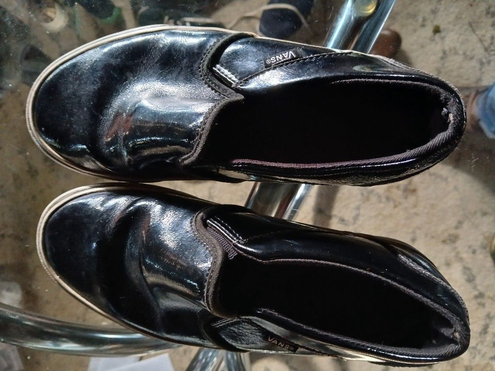 Vans Black Slip In Shoes,,Women's 8 Mens 6.5