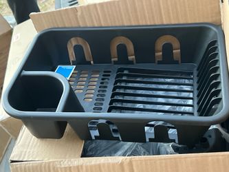 New Kitchen Dish Drying Rack with Utensil Holder