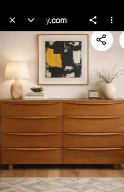 Mid Century 1950s Heywood Wakefield encore long dresser and mirror art deco