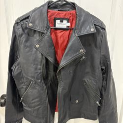 Men’s TopMan leather Biker jacket (M) 