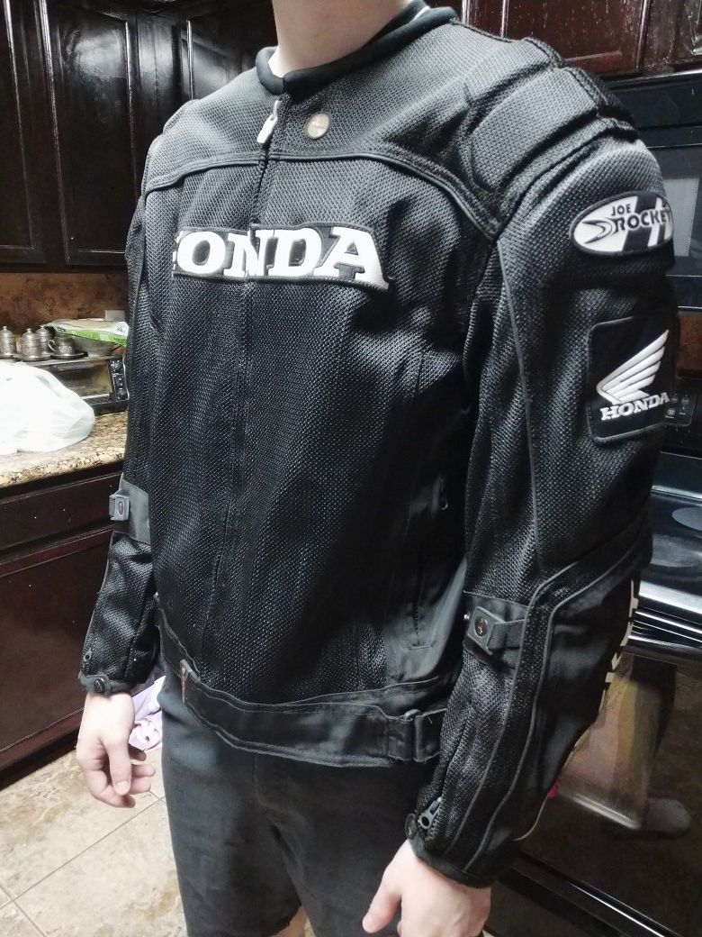 Honda Joe Rocket protective motorcycle jacket size large. Riding