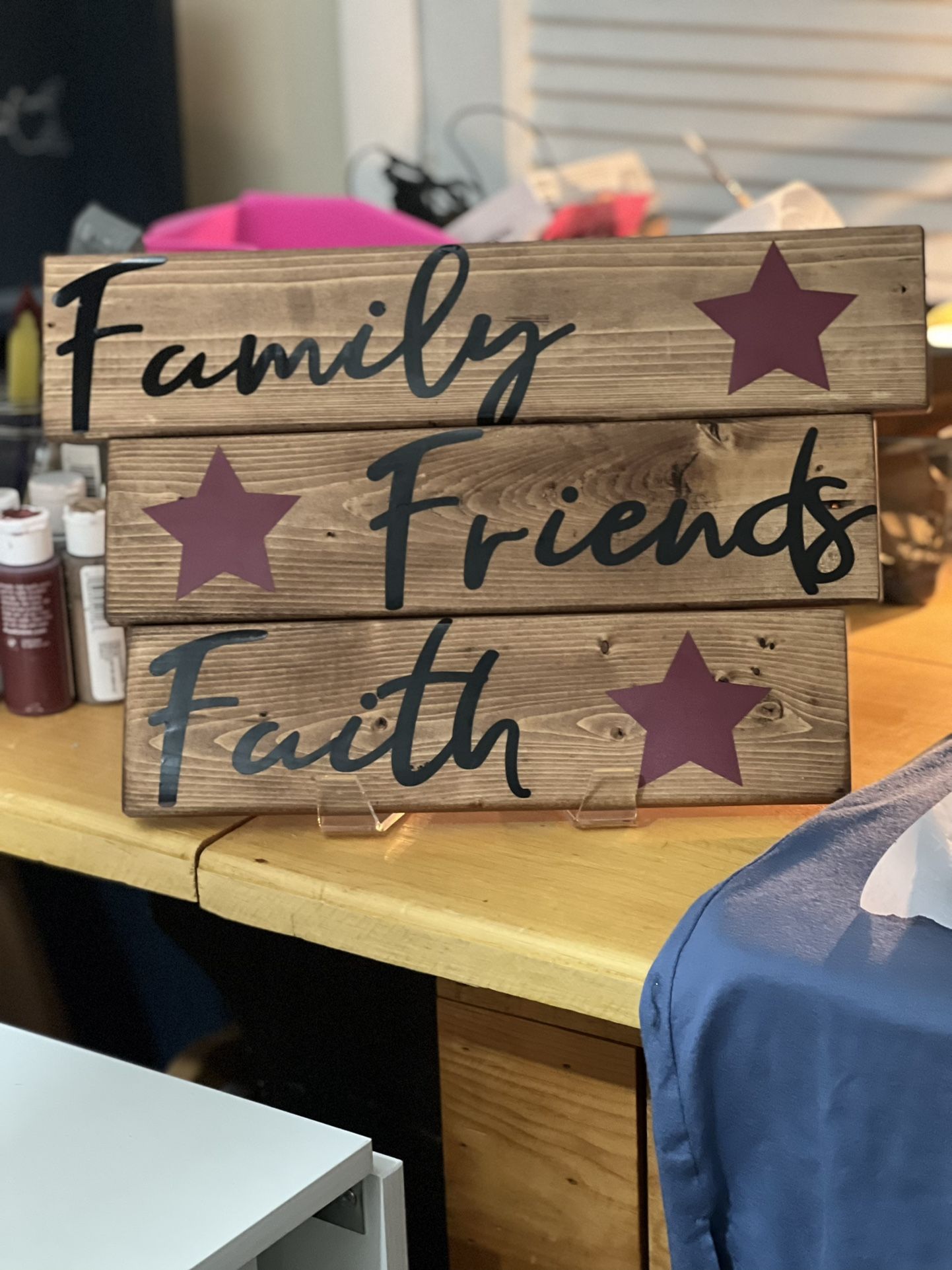 SALE!!! Family Friends Faith Sign. $15