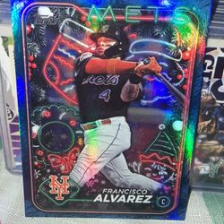 2024 Topps - (Blue Metallic Refractor) “Holiday Tree Set” - Francisco Alvarez # H184