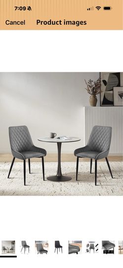 Gray Velvet tufted dining chairs- set of 4