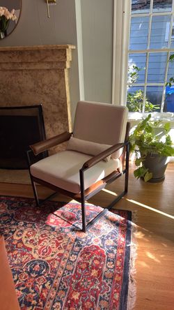 Modern Accent Chair with Metal Frame
