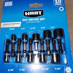 Hart 10pc Impact Driver Nut Set