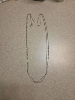 Extra long sterling Silver Necklace.  60 inches long.  Weight is 21.5 grams
