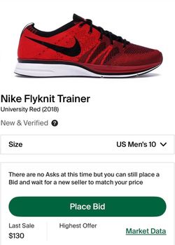 2018 Nike Flyknit Trainer Size 10