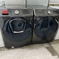 Black Stainless Samsung Set Dryer Is Gas