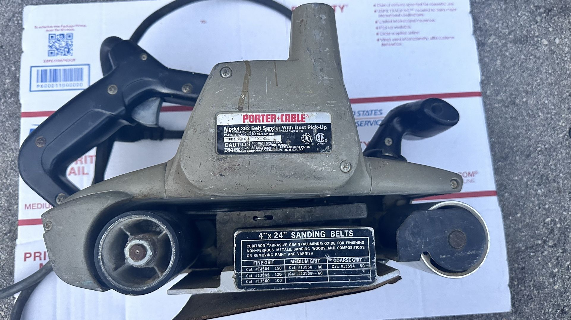 Porter-Cable 362 Belt Sander 4” x 24” – Heavy Duty – Tested – Works